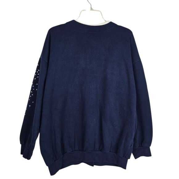 Vtg Coldwater Creek Morning Sun Dandelion Fleece Jacket Sz XL Blue Button Front - Picture 2 of 6